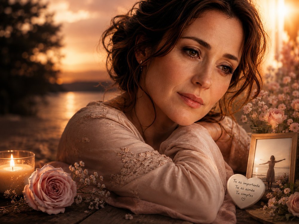 Nina Solène, portrait au coucher du soleil